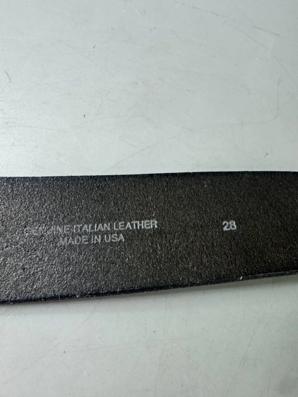 Armani Exchange Black Leather Belt, Size 28